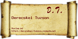 Derecskei Tuzson névjegykártya